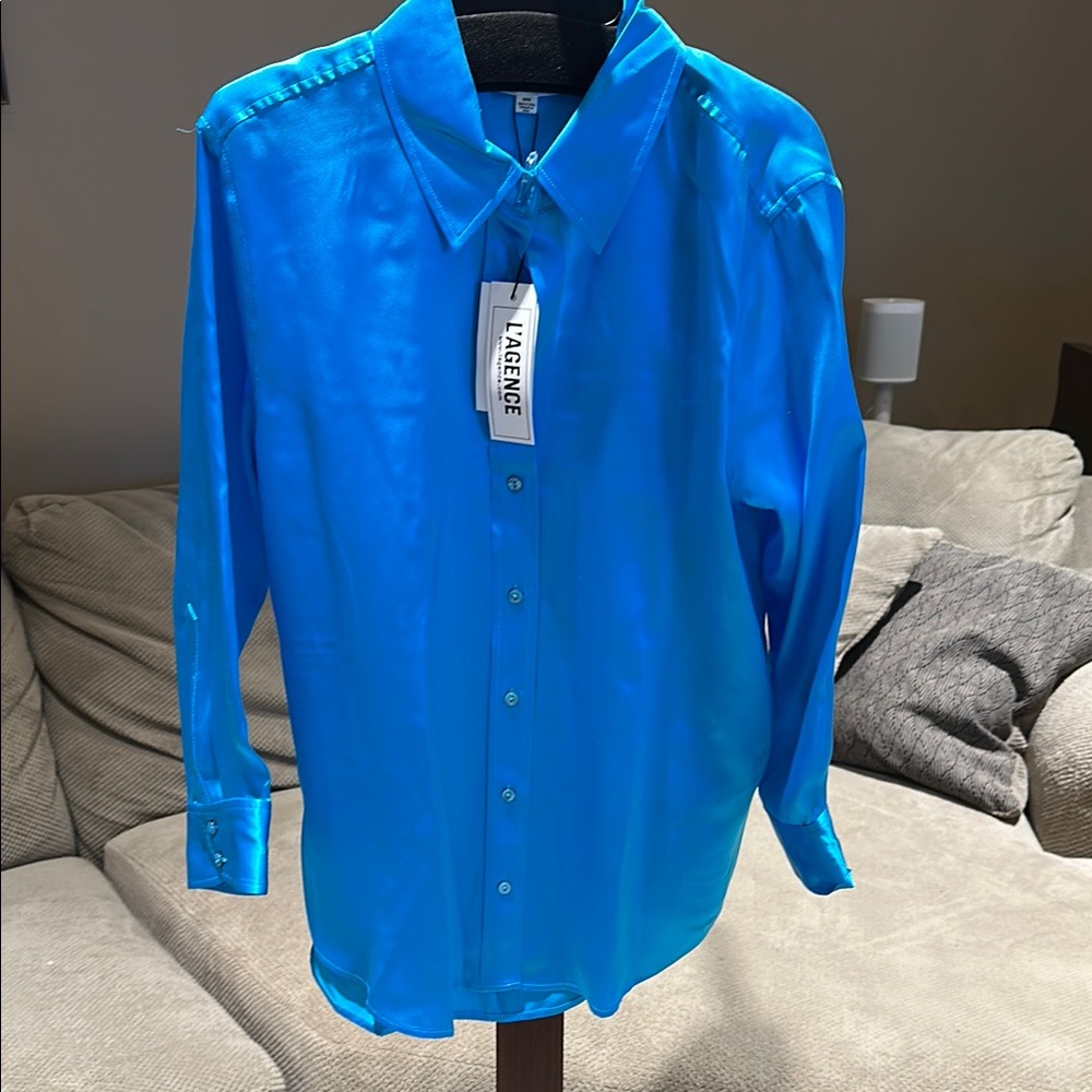 Blue silky Shirt